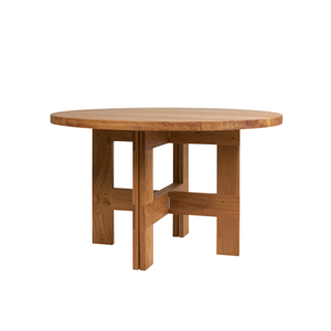 Table à Manger à Tréteaux Frama Farmhouse Ø120 en Chêne Naturel