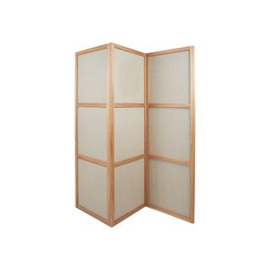 Séparateur de Pièce Frama Frame à Trois Panneaux, Chêne Naturel/lin