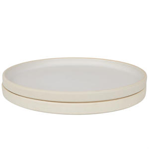 Lot de 2 Grand Assiettes en Céramique Frama Otto, Couleur Naturelle