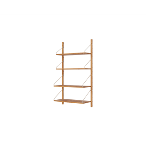 Bibliothèque à étagères Frama, section simple, 114,8 x 60 cm, chêne naturel