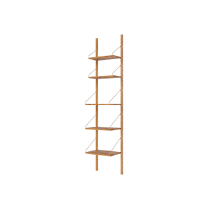 Bibliothèque à Étagères Frama , Section Simple, 185,2 x 40 Cm, Chêne Naturel