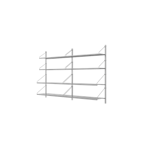 Étagère de Bibliothèque Frama à Deux Sections, 108,4 x 80 Cm, en Acier Inoxydable