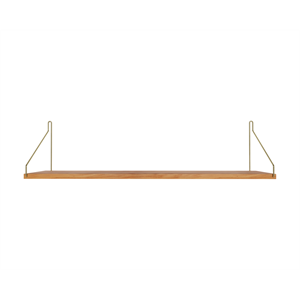 Étagère Simple Frama 20x80 Chêne Huilé/ Laiton
