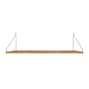 Étagère Simple Frama 27x80 Chêne Naturel/ Laiton