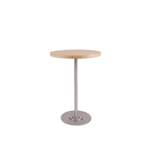Table à Manger Frama Table 57 Ø55, Pierre Calcaire Jaune/acier Inoxydable