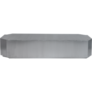 Table basse rectangulaire Louise Roe Funki en Aluminium Brossé