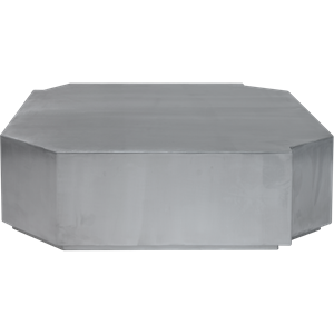 Table basse carrée Louise Roe Funki en Aluminium Brossé