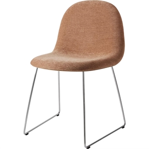 Chaise de Salle à Manger 3D Gubi en Acier Inoxydable/ Noyer Américain/belsuede Special Dedar 132