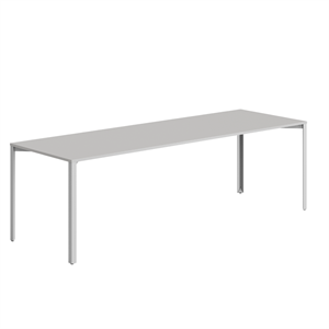 +Table Halle Grid 80x240 Gris clair