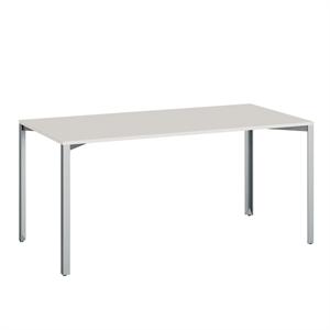 +Table Halle Grid 80x160 Coton Blanc/ Bleu Zinc