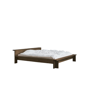 Cadre de lit Rye Sleep Hem 200x210 en chêne Rouge fumé