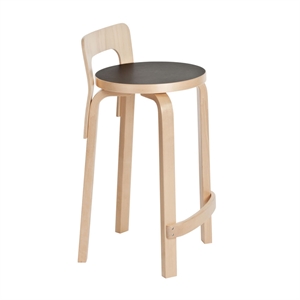 Tabouret de bar Artek K65 Noir/ Bouleau