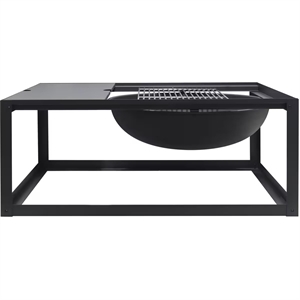 Foyer extérieur pour barbecue Mareld avec grille de Noir