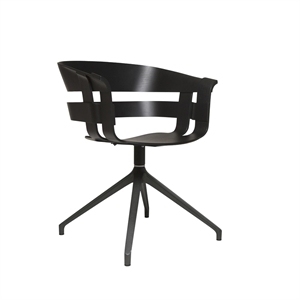 Design House Stockholm Wick Chaise de Salle à Manger Pivotante Noir/Gris Foncé
