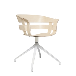Design House Stockholm Wick Chaise de Salle à Manger Pivotante Frêne/Blanc