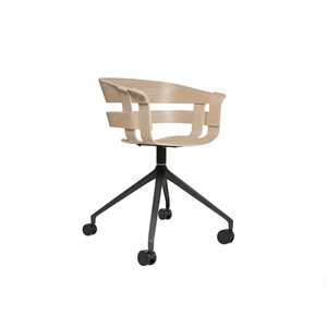 Chaise Pivotante Wick à Roulettes Design House Stockholm , Chêne/ Gris