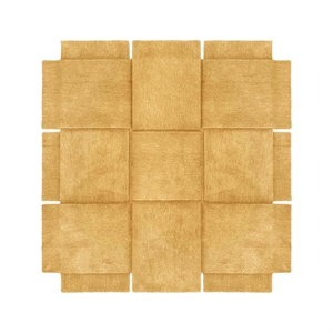 Tapis Basket Design House Stockholm 180x180 Jaune Ocre