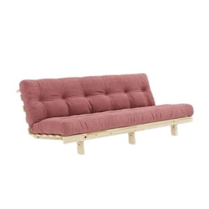 Canapé-lit Karup Lean avec Matelas Alpha 130x200 Rose sorbet/Brut