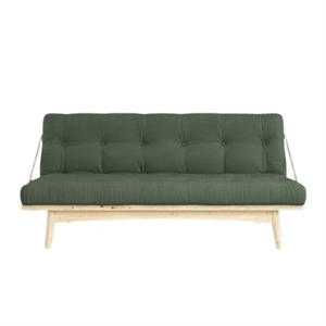 Canapé Karup Folk avec Matelas 5 Couches 756 Vert olive/Brut