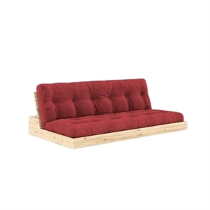 Canapé-lit Karup Base avec Matelas 5 Couches Transparent/rouge Rubis
