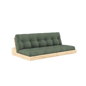 Canapé-lit Karup Base avec Matelas 5 Couches Transparent/ Vert Olive