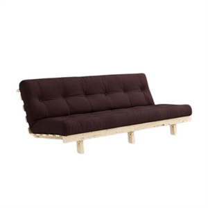 Canapé-lit Karup Lean avec Matelas Alpha 130x200 Brun/Brut