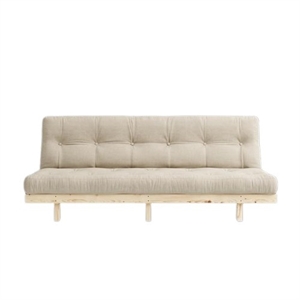 Canapé-lit Karup Lean avec Matelas 5 Couches 130x190 Beige/ Brut