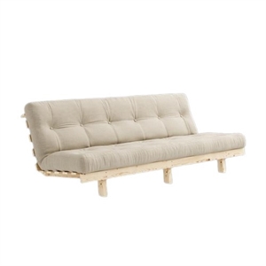 Canapé-lit Karup Lean avec Matelas Alpha 130x200 Beige/ Brut