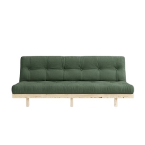 Canapé-lit Karup Lean avec Matelas 5 Couches 130x190 Vert olive/Brut