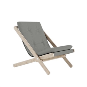 Fauteuil Karup Boogie M. Matelas 746 Gris/Hêtre Brut
