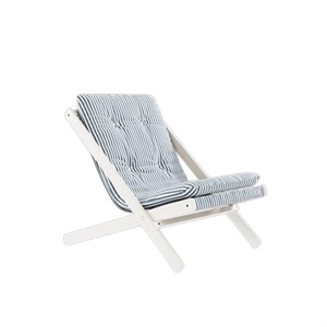Fauteuil Karup Boogie avec Matelas, Laqué Blanc/bleu Plage