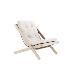 Fauteuil D'extérieur Karup Boggie avec Matelas 401 Blanc/Hêtre Huilé
