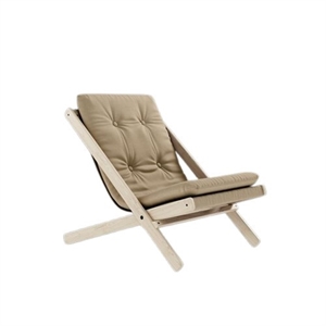 Fauteuil D'extérieur Karup Boggie avec Matelas 402 Blanc/Hêtre Huilé