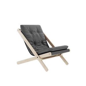 Fauteuil D'extérieur Karup Boggie avec Matelas 403 Gris foncé/Hêtre Huilé