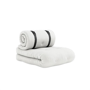 Fauteuil Karup Buckle-Up M. Matelas et Ceinture Outdoor 401 Blanc/ Noir