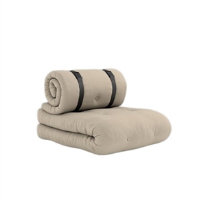 Fauteuil Karup Buckle-Up avec Matelas et Ceinture, Extérieur 402 Beige/ Noir