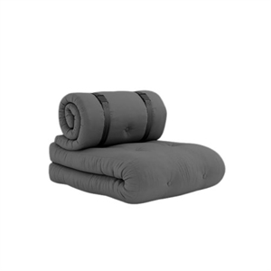 Fauteuil Karup Buckle-Up M. Matelas et Ceinture Outdoor 403 Gris Foncé/ Noir