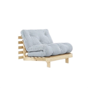 Canapé-lit Karup Roots avec Matelas 90x200 Brut/Bleu Plage