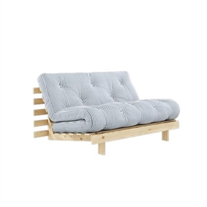 Canapé-lit Karup Roots avec Matelas 140x200 Brut/Bleu Plage