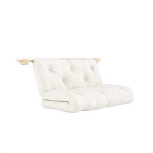 Matelas Karup à Crochets avec Supports 135x200 Naturel/Brut