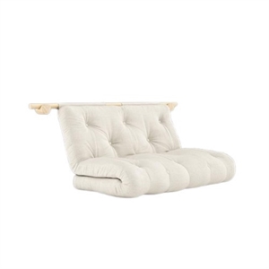 Matelas à Crochets Karup avec Supports 135x200 Lin/Brut