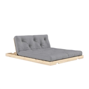 Canapé-lit Convertible Karup avec Matelas 140x200 Gris/Brut