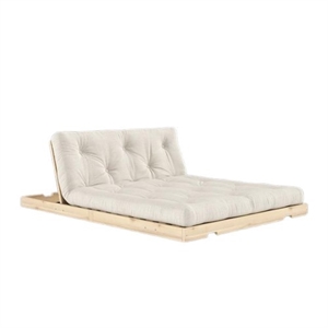 Canapé-lit Convertible Karup avec Matelas 140x200 Lin/Brut