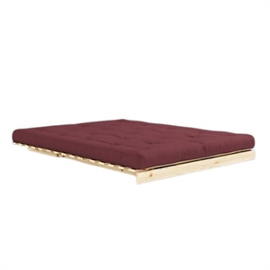 Canapé-lit Karup Roots avec Matelas 160x200 710 Bordeaux/Brut