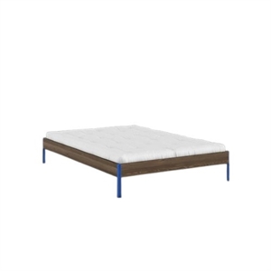 Cadre de Lit Karup Core 140x200 Brun caroube/Bleu Vif