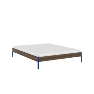 Cadre de Lit Karup Core 160x200 Brun caroube/Bleu Vif