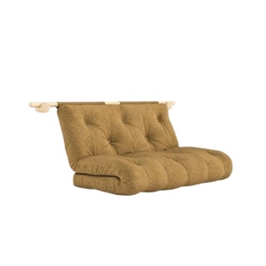 Canapé-lit Karup avec Matelas 135x200 Brut/643 Ocre Doré