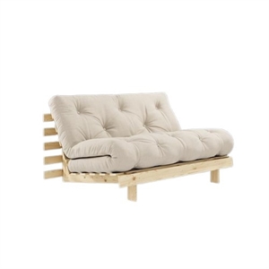 Canapé-lit Karup Roots avec Matelas 140x200 747 Beige/ Brut