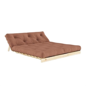 Canapé-lit Karup Roots avec Matelas 160x200 759 Brun argile/Brut