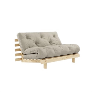 Canapé-lit Karup Roots avec Matelas 140x200 914 Lin/Brut
